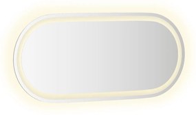 Espelho Oval Delta com Luz LED - 80x35 cm - Design Moderno