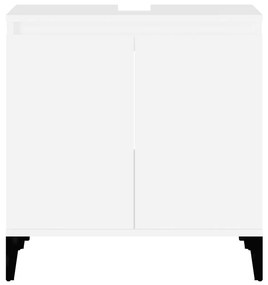 Armário de lavatório 58x33x60 cm derivados de madeira branco