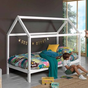 Cama infantil de Casa DALLAS LP 90x200 Com Estrado Branca
