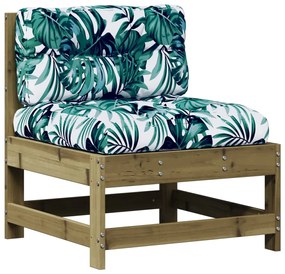 6 pcs conjunto lounge de jardim c/ almofadões pinho impregnado
