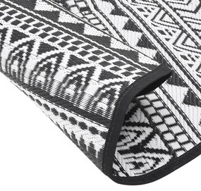 Tapete de exterior Ø120 cm ARAKIL PP preto