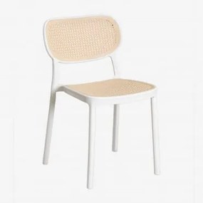 Pack De 4 Cadeiras De Jardim Empilháveis Em Polipropileno Omara Gardénia Branco - Sklum