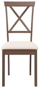Cadeiras de jantar com almofadões 2 pcs madeira maciça castanho