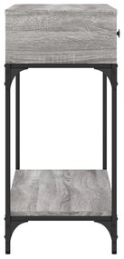 Mesa consola 100x34,5x75cm derivados de madeira cinzento sonoma