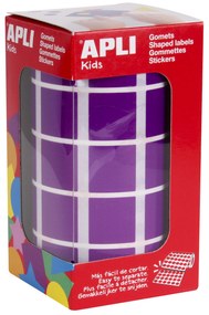 Rolo Autocolantes Quadrangular Roxo 20MM