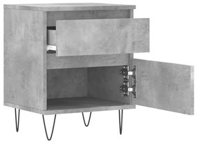 Mesas de cabeceira 2 pcs derivados de madeira cinzento cimento