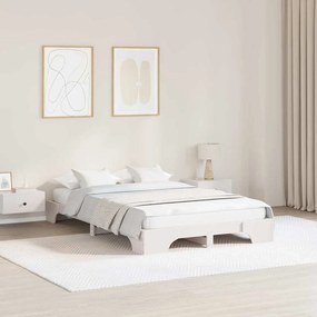 vidaXL Estrutura de Cama Branca 140x190 cm em Madeira de Pinho Sólido