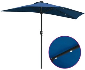 Guarda-sol de Jardim Azul Azur 294 x 150 x 224 cm tecido