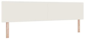 Cabeceira vidaXL Design Simples Creme 200 cm Tecido de Veludo Cotele