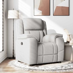 vidaXL Cadeira reclinável tecido cinzento nuvem