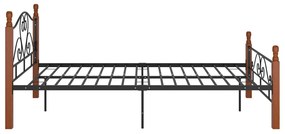 Estrutura de cama 120x200 cm metal preto