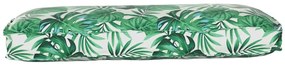 Almofada de palete para assento e encosto com estampa de folhas, 120 x