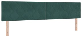 Cama Box com Colchão vidaXL Verde Escuro 200x200 cm Veludo