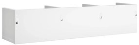 Armários de parede 2 pcs 75x18x16,5 cm derivados madeira branco