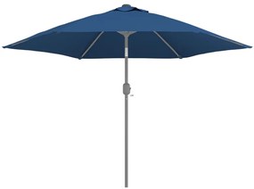 Tecido de substituição p/ guarda-sol exterior 300 cm azul-ciano