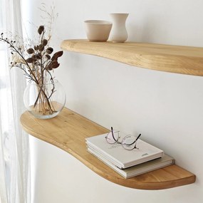 Prateleira de Parede Wavy – Carvalho – 100 cm x 25 cm (2 Peças)