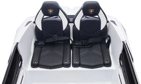 Carro elétrico para Crianças 2 Lugares Lamborghini Revuelto XL STRONG 24V, Rodas AR bombeado, Assento Couro ecológico Branco