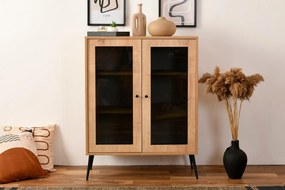 Aparador Calvin – Carvalho/Preto – 90x110x41 cm