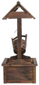 Fonte do poço dos desejos c/ bomba 57x50x112 cm abeto maciço