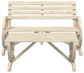 2 pcs conjunto lounge de jardim madeira de abeto maciça