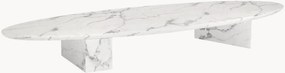 Mesa de centro oval com aspeto mármore Aurore