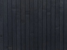 Cesto em madeira de bambu preta e branca 60 cm MATARA Beliani