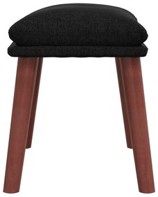 Apoio de pés 45x29,5x35 cm tecido preto