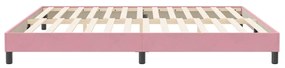 Estrutura de cama com colchão 200x210 cm veludo rosa