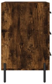 Mesa cabeceira 40x40x66 cm derivados de madeira carvalho fumado