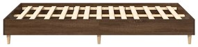 Estrutura de cama sem colchão 140x190 cm carvalho castanho