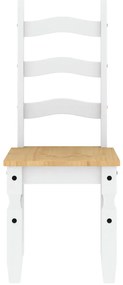 3 pcs conjunto de jantar Panama madeira pinho maciça branco
