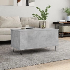 vidaXL Mesa de centro 90x44,5x45 derivados de madeira cinzento cimento