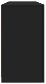 Aparador com luzes LED 142,5x37x67 cm preto