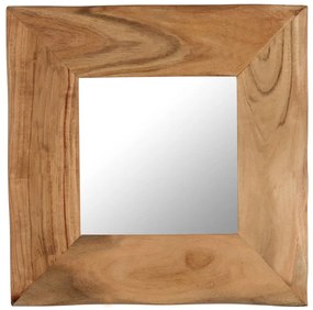 vidaXL Espelho de parede 50x50 cm madeira de acácia maciça