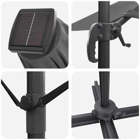Parasol Cantilever Roma com LEDs Antracite 352x251x265 cm - Estrutura