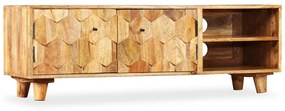 Armário TV madeira de mangueira maciça 118x35x40 cm