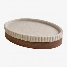 Saboneteira Em Poliresina Wassila Nude Beige - Sklum