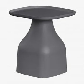 Mesa Lateral Quadrada (48x48 Cm) Jubarri Cinza Grafito & ↑50 Cm - Sklum