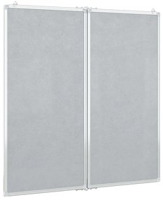 Quadro branco magnético dobrável 100x100x1,7 cm alumínio