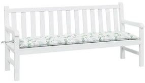 Almofadão banco jardim 180x50x7 cm tecido oxford padrão folhas