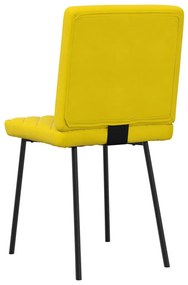 Cadeiras de jantar 2 pcs veludo amarelo