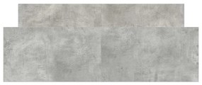 Estrutura cama c/ painéis cabeceira/pés 140x200cm cinza cimento