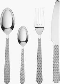 Conjunto de talheres com design canelado Rhombe, 4 pessoas, conjunto de 16
