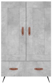 Aparador alto 69,5x31x115 cm derivados de madeira cinza-cimento