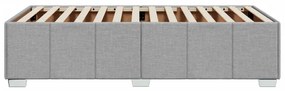 Estrutura de cama sem colchão 80x200 cm tecido cinzento-claro