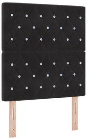 Cama vidaXL Preta 80x200 cm Veludo