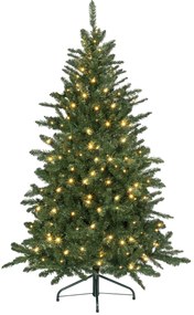 HOMCOM Árvore de Natal Artificial 150 cm com 220 Luzes LED 588 Ramos Árvore Natalina para Interior Verde