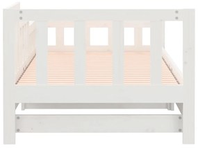 Sofá-cama de puxar 2x(90x200) cm pinho maciço branco