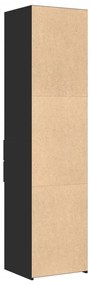 Armário alto 45x42,5x185 cm derivados de madeira preto