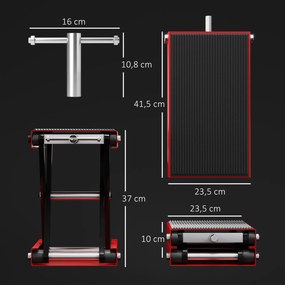 Suporte para motos com pé de apoio, suporte de oficina para motos todo-o-terreno, motocross e supermotard, altura ajustável de 10 a 37 cm, em aço, car